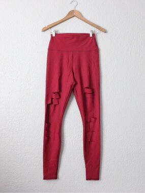 ALO Yoga High Waisted Ripped Warrior Leggings